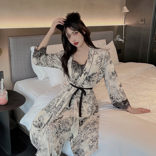 Home Wear Vintage Style Robe Three Sets