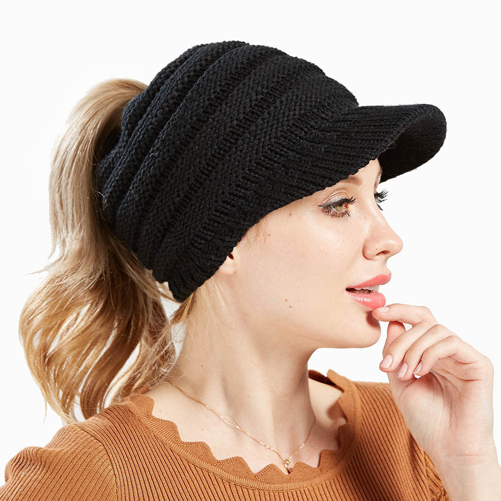 Female Winter Hats Soft Knitting Caps