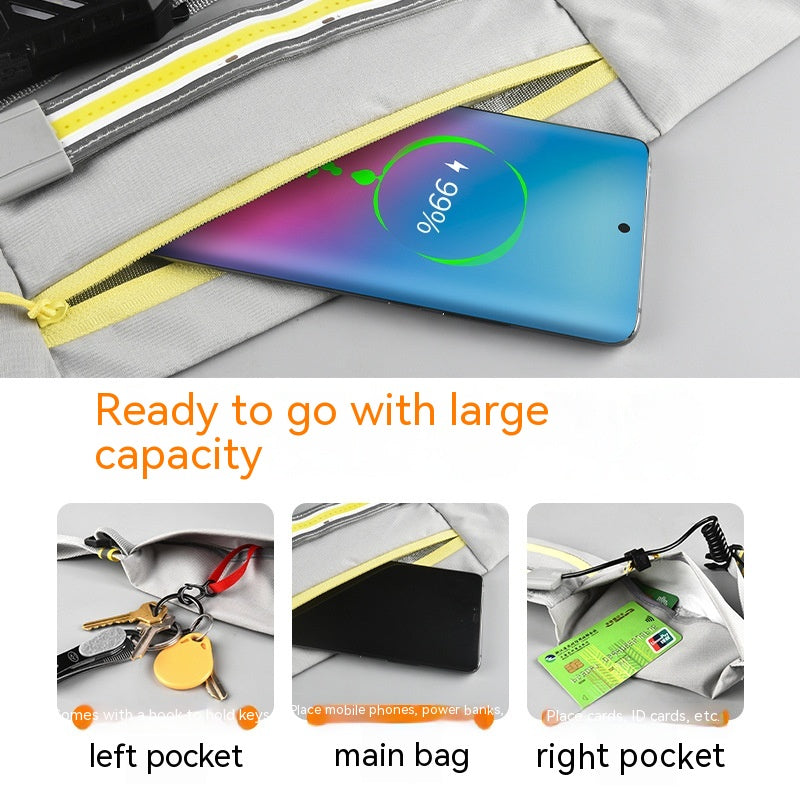 Sports Mobile Phone Bag Large Capacity Night Running Reflective Pockets